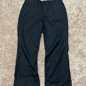 Women's Ralph Lauren Adelle Pants Size 4 Petite Black Stretch Cotton